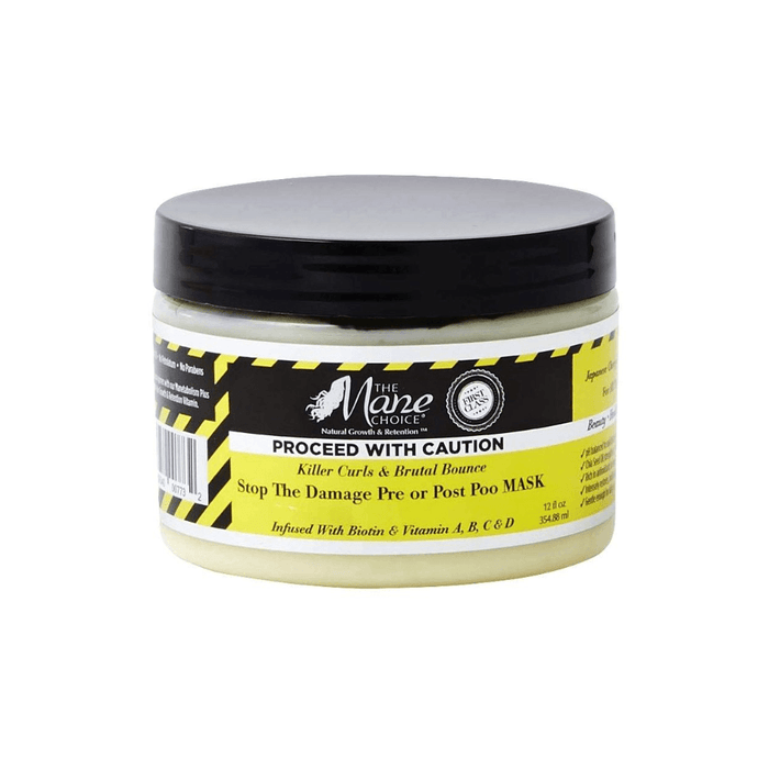 The Mane Choice Proceed With Caution Stop The Damage Pre or Post Poo Mask 355ml