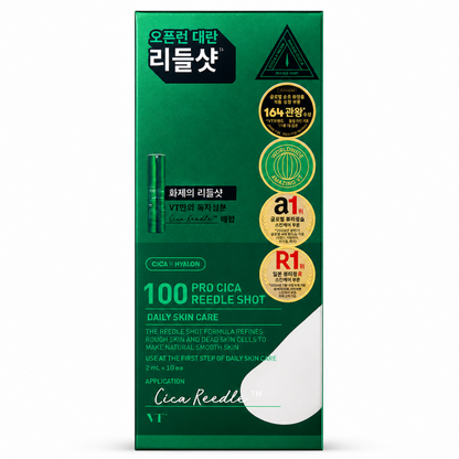 Vt Cosmetics 100 Pro Cica Reedle Shot 2ml X 10 Pieces