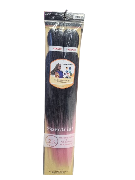 Kukunus Braid 2X Value Pack 26" (Professional Pre-Stretched Anti-Itch Fibre)