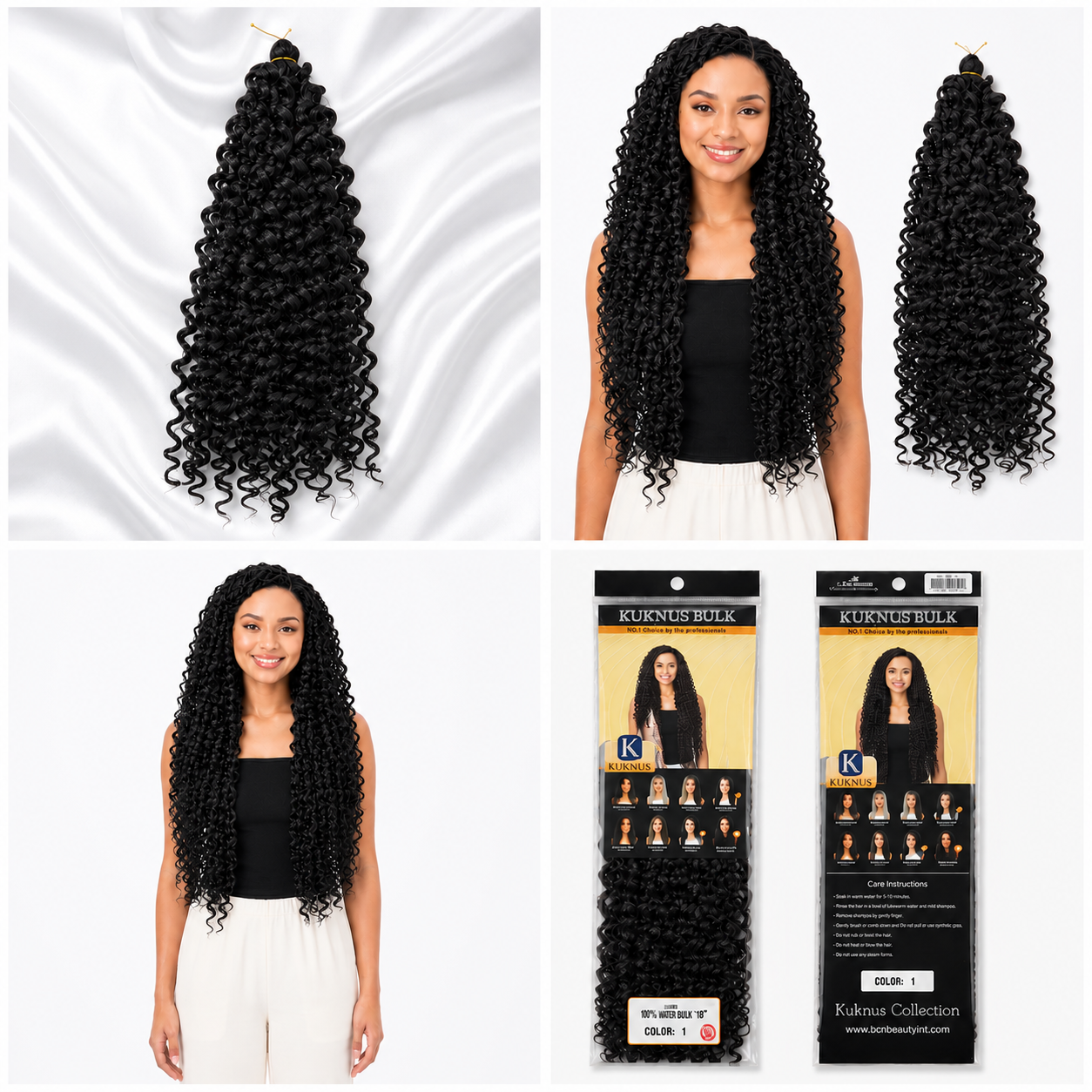 Kuknus Water Bulk Synthetic Braiding Hair, 20"