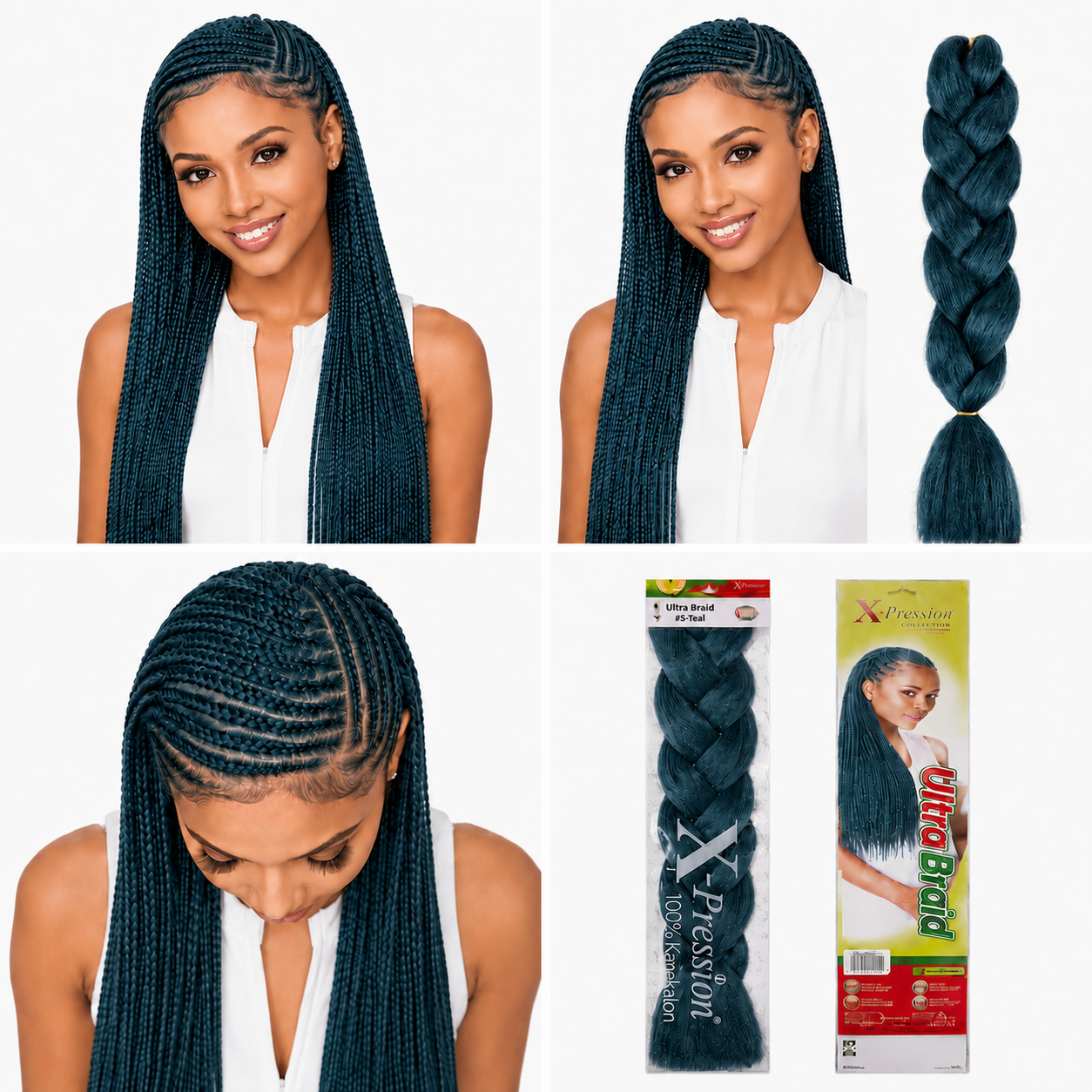 X-Pression Ultra Braids Non-Stretched Kanekalon Braiding Hair 82"
