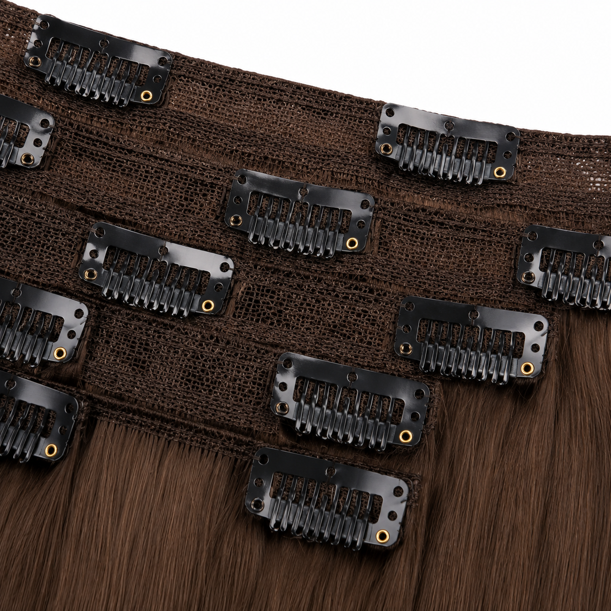 Kuknus Synthetic Straight Silk Press Clip-In Hair Extensions 24"