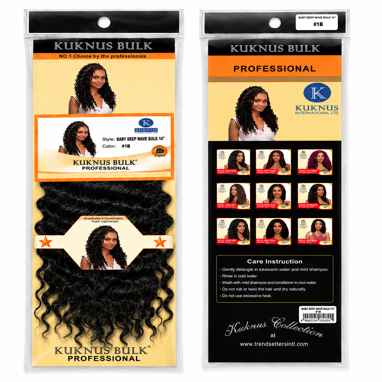 Kuknus Baby Deep Twist Bulk Synthetic Braids Hair 14"