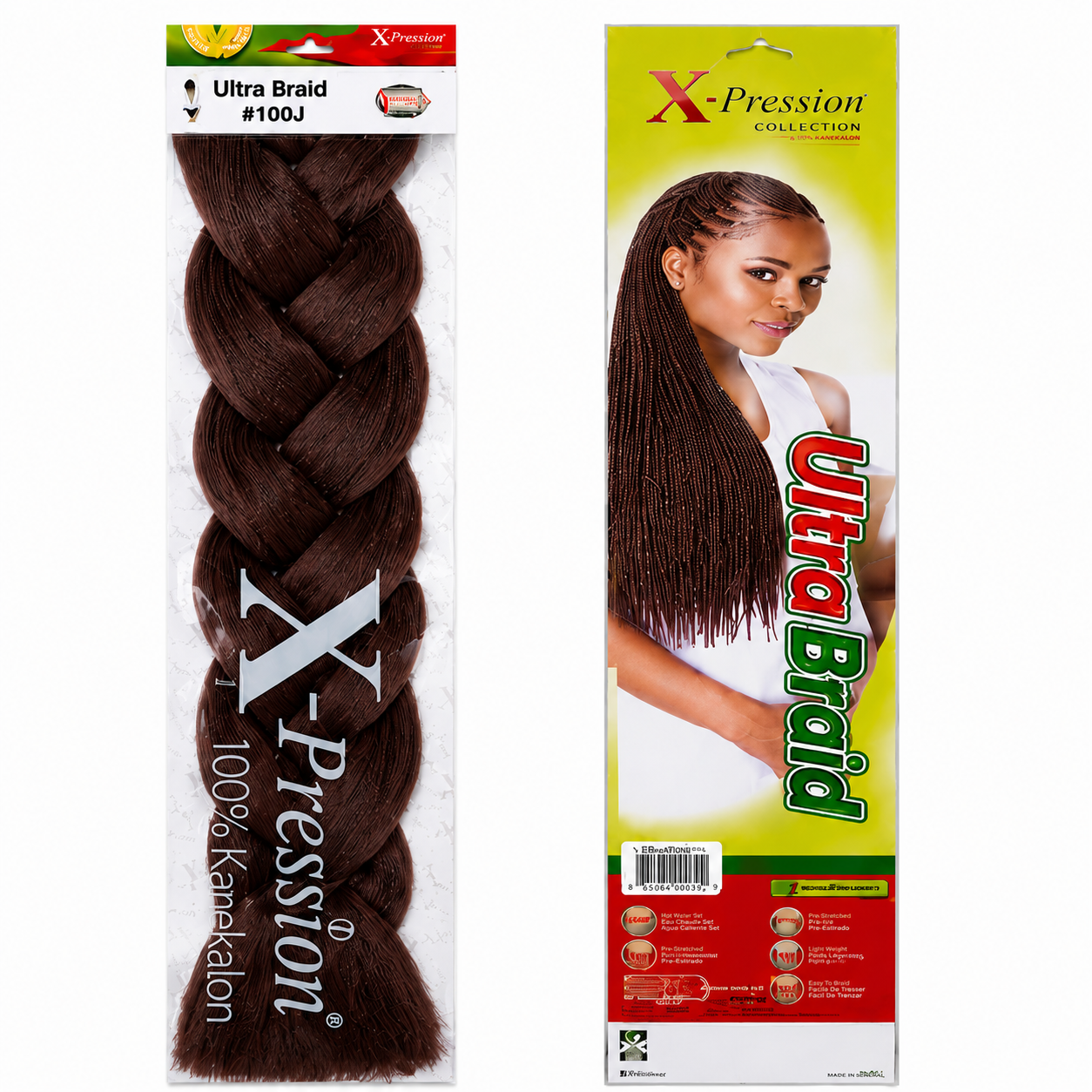 X-Pression Ultra Braids Non-Stretched Kanekalon Braiding Hair 82"