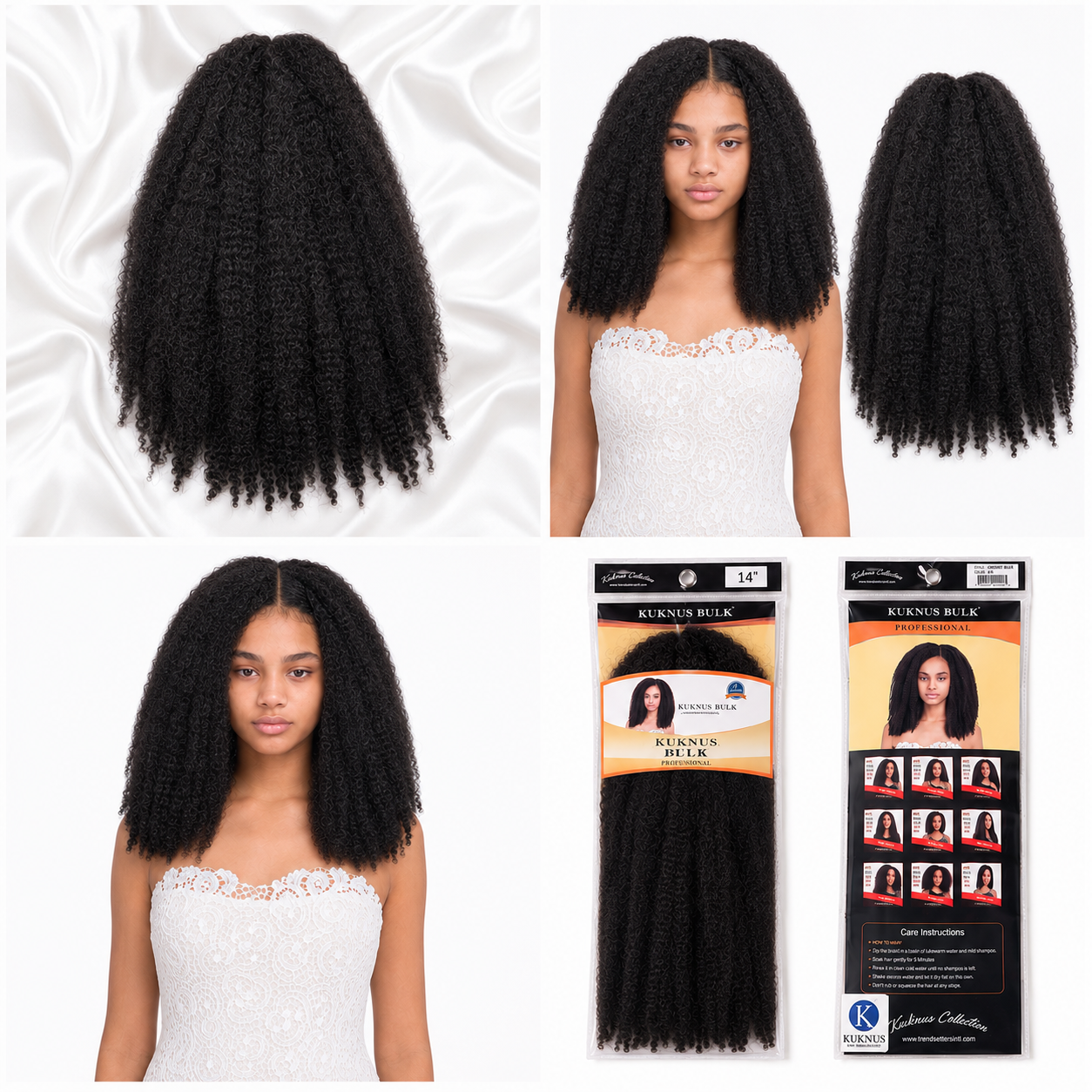 Kuknus Style Baby Marley Braid Bulk Synthetic Hair 14