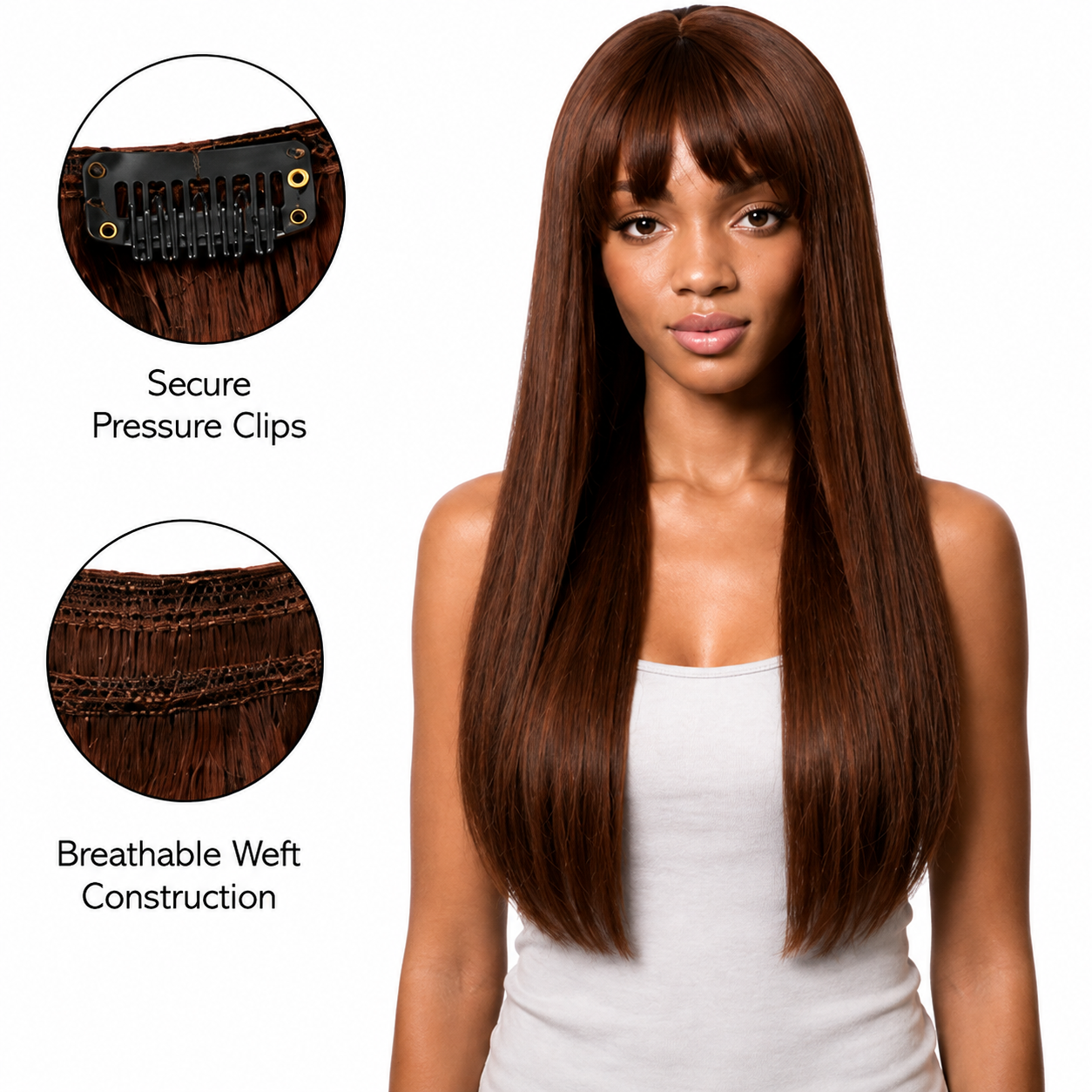 Sleek Synthetic Fashion Idol 101 Clip-In Hair Extensions 18"