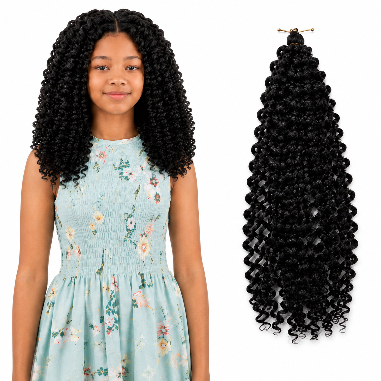 Kuknus Synthetic Baby Water Bulk Braids 14"