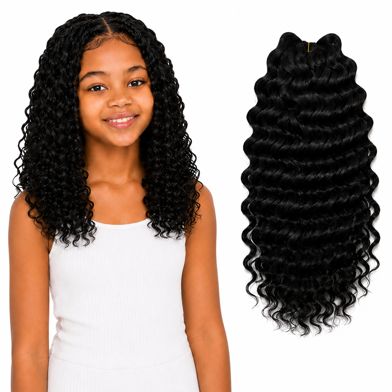 Kuknus Synthetic Baby Beach Curl Bulk 14"