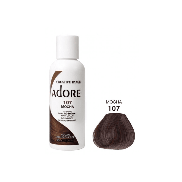Adore Semi Permanent Hair Color #107 Mocha 118ml - Beauty and Hair Supply
