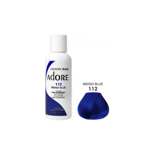 Adore Semi Permanent Hair Color #112 Indigo Blue 118ml - Beauty and Hair Supply