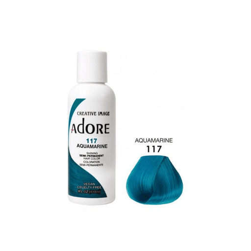 Adore Semi Permanent Hair Color #117 Aquamarine 118ml - Beauty and Hair Supply