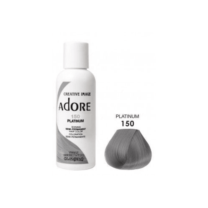 Adore Semi Permanent Hair Color #150 Platinum 118ml - Beauty and Hair Supply