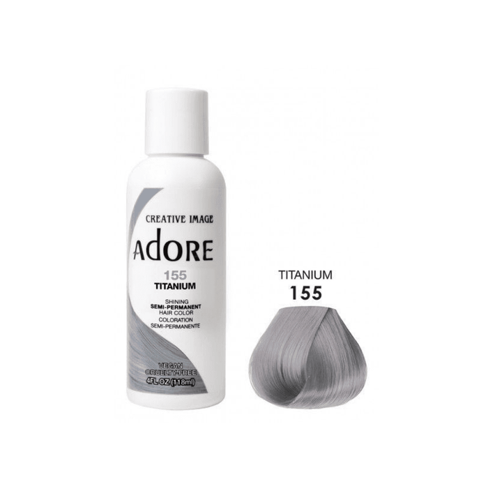 Adore Semi Permanent Hair Color #155 Titanium 118ml - Beauty and Hair Supply