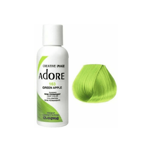 Adore Semi Permanent Hair Color #163 Green Apple 118ml - Beauty and Hair Supply