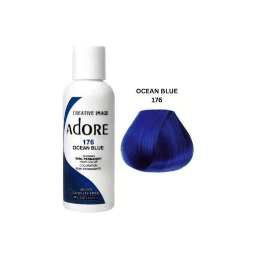 Adore Semi Permanent Hair Color #176 Ocean Blue 118ml - Beauty and Hair Supply