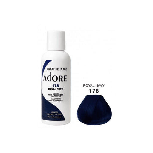 Adore Semi Permanent Hair Color #178 Royal Navy 118ml - Beauty and Hair Supply