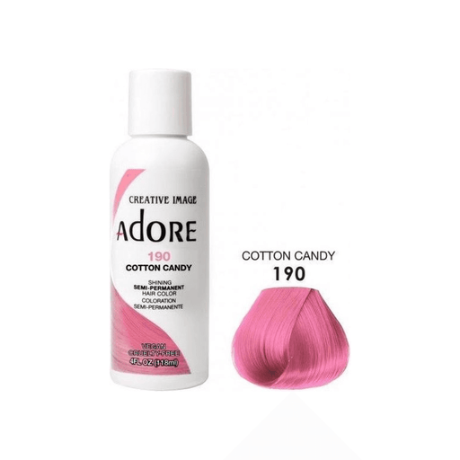 Adore Semi Permanent Hair Color #190 Cotton Candy 118ml - Beauty and Hair Supply
