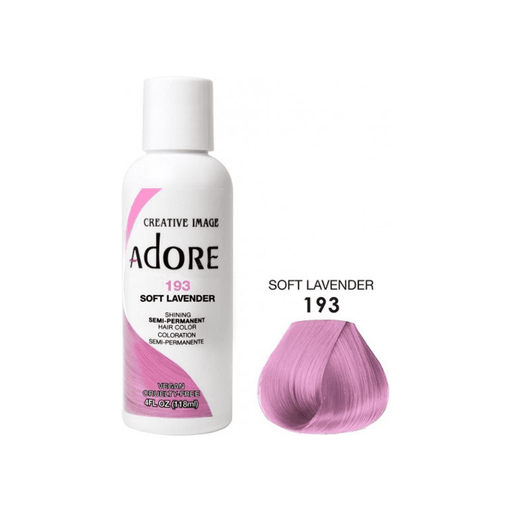 Adore Semi Permanent Hair Color #193 Soft Lavender 118ml - Beauty and Hair Supply