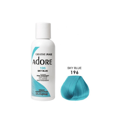 Adore Semi Permanent Hair Color #196 Sky Blue 118ml - Beauty and Hair Supply