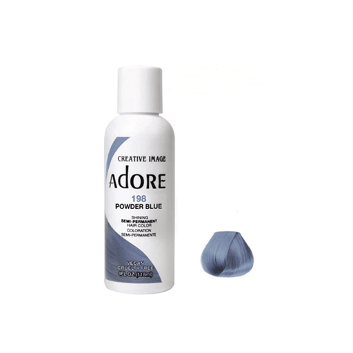 Adore Semi Permanent Hair Color #198 Powder Blue 118ml - Beauty and Hair Supply