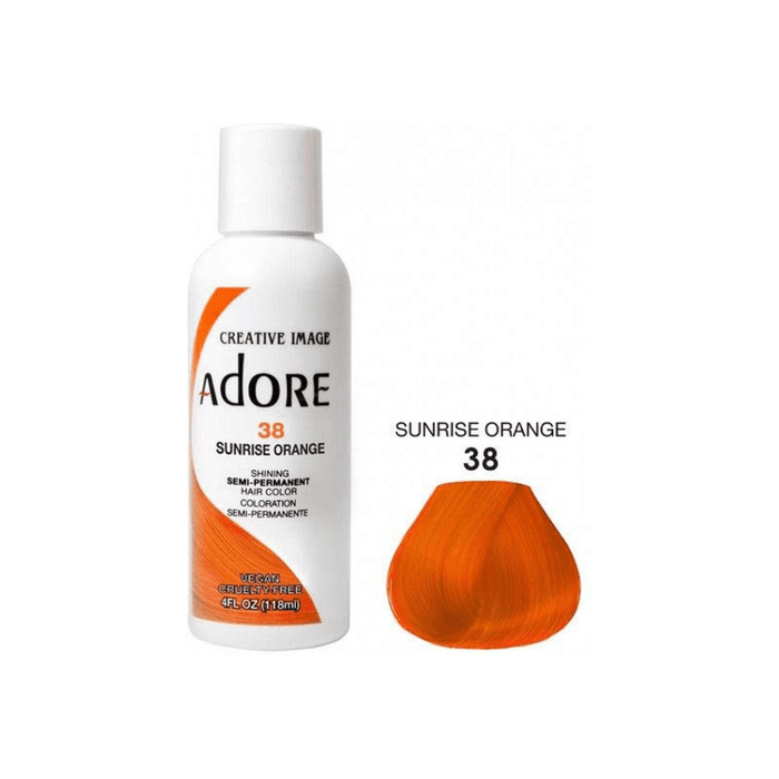 Adore Semi Permanent Hair Color #38-Sunrise Orange 118ml - Beauty and Hair Supply