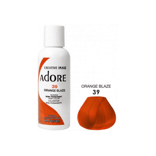 Adore Semi Permanent Hair Color #39-Orange Blaze 118ml - Beauty and Hair Supply
