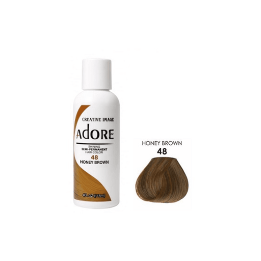 Adore Semi Permanent Hair Color #48-Honey Brown 118ml - Beauty and Hair Supply