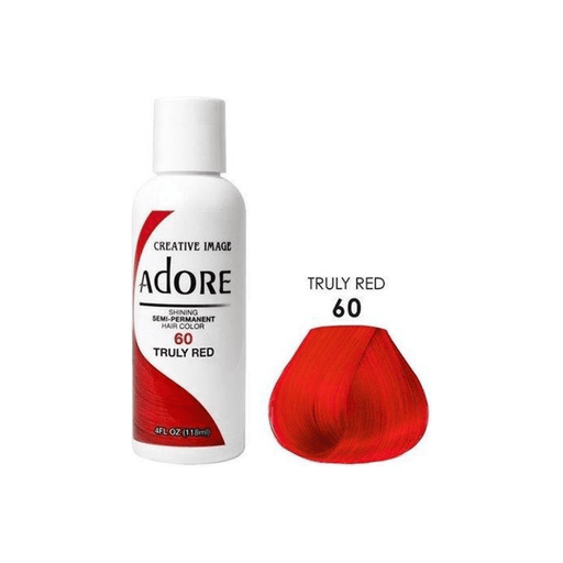 Adore Semi Permanent Hair Color #60-Truly Red 118ml - Beauty and Hair Supply