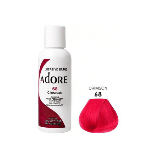 Adore Semi Permanent Hair Color #68 Crimson 118ml - Beauty and Hair Supply