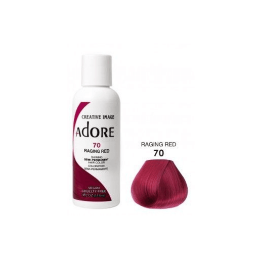 Adore Semi Permanent Hair Color #70 Raging Red 118ml - Beauty and Hair Supply