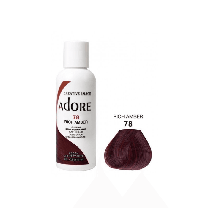 Adore Semi Permanent Hair Color #78 Rich Amber 118ml - Beauty and Hair Supply