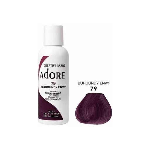 Adore Semi Permanent Hair Color #79 Burgundy Envy 118ml - Beauty and Hair Supply