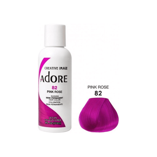 Adore Semi Permanent Hair Color #82 Pink Rose 118ml - Beauty and Hair Supply