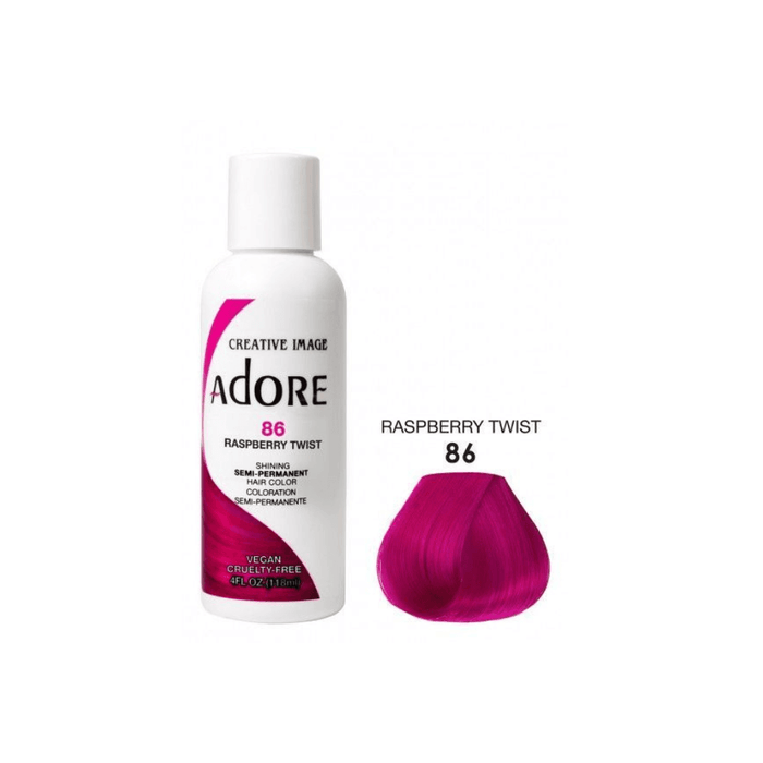 Adore Semi Permanent Hair Color #86 Rasberry Twist 118ml - Beauty and Hair Supply