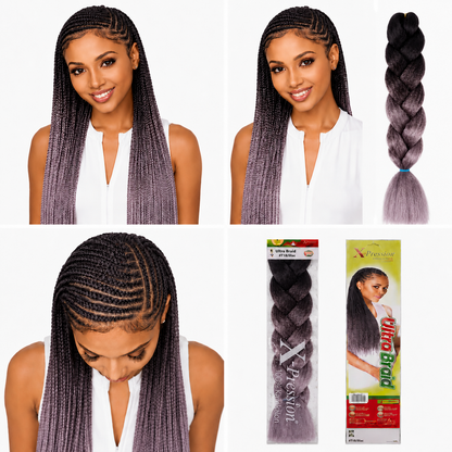 X-Pression Ultra Braids Non-Stretched Kanekalon Braiding Hair 82"