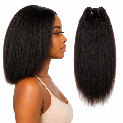 Ei 100% Unprocessed Virgin Brazilian Human Hair Extension Kinky Straight