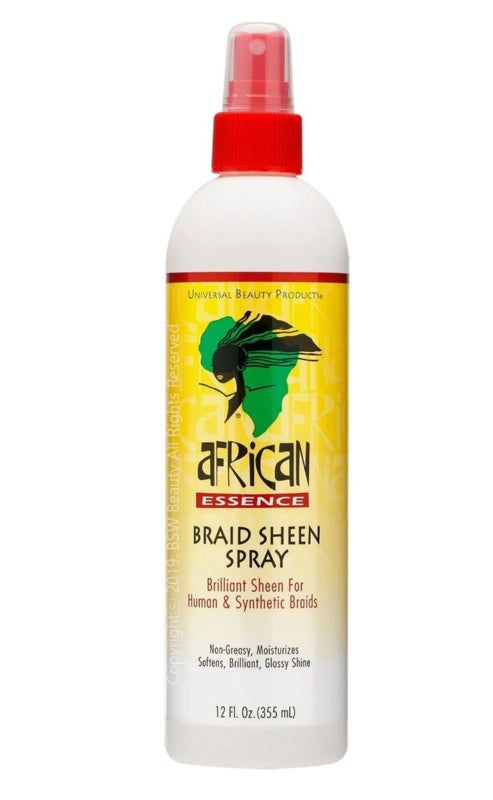 African Essence Braid Sheen Spray 12 Oz | Hydraterende & Anti-Pluis Vlechtenspray - Beauty and Hair Supply