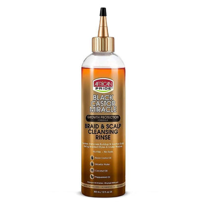 African Pride Black Caster Oil Braid and Scalp Cleansing 355ml-Clarifying Shampoo-Beauty and hair supply