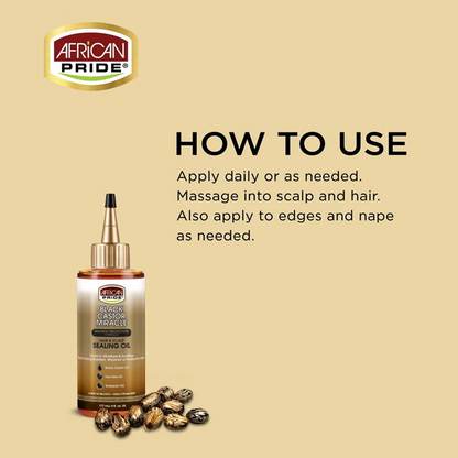 African Pride Black Castor Hair &amp; Scalp Sealing Oil 117ml-Hair Oil-Beauty and hair supply