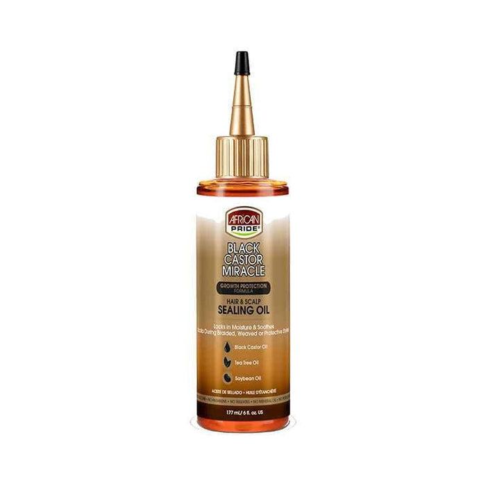 African Pride Black Castor Miracle Hair & Scalp Sealing Oil 177ml - Beauty and Hair Supply