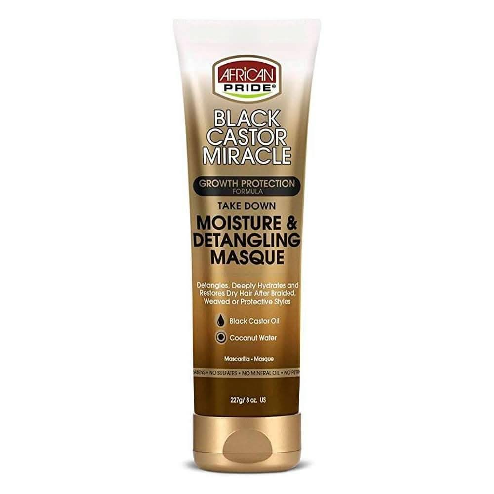 African Pride Black Castor Moisture &amp; Detangling Mask 227g-Hair Mask-Beauty and hair supply