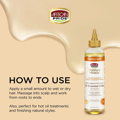 African Pride Moisture Miracle 5 Essential Oils 119ml-Hair Oil-Beauty and hair supply
