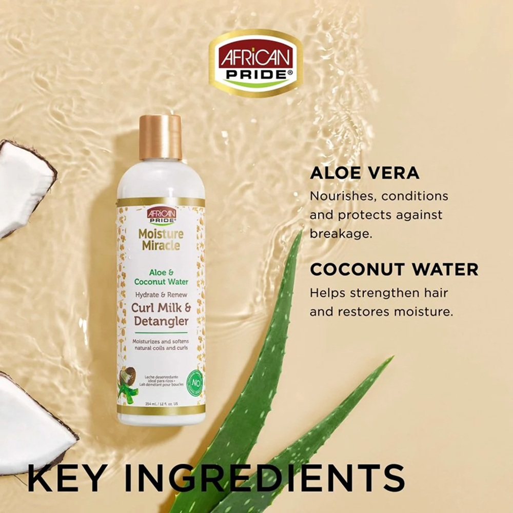 African Pride Moisture Miracle Curl Milk &amp; Detangler 354ml-Leave-in Cream-Beauty and hair supply