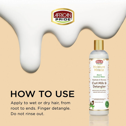 African Pride Moisture Miracle Curl Milk &amp; Detangler 354ml-Leave-in Cream-Beauty and hair supply