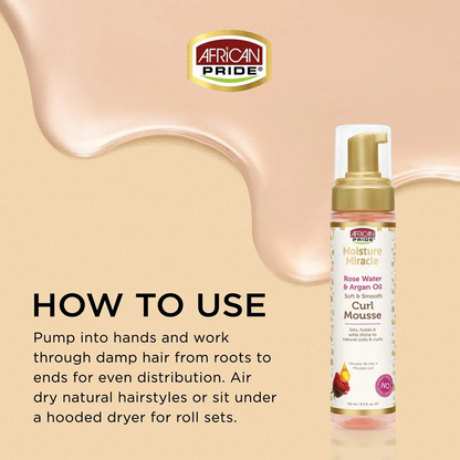 African Pride Moisture Miracle Curl Mousse 251ml-Styling Mousse-Beauty and hair supply