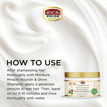African Pride Moisture Miracle Deep Conditioner 12oz-All-Beauty and hair supply