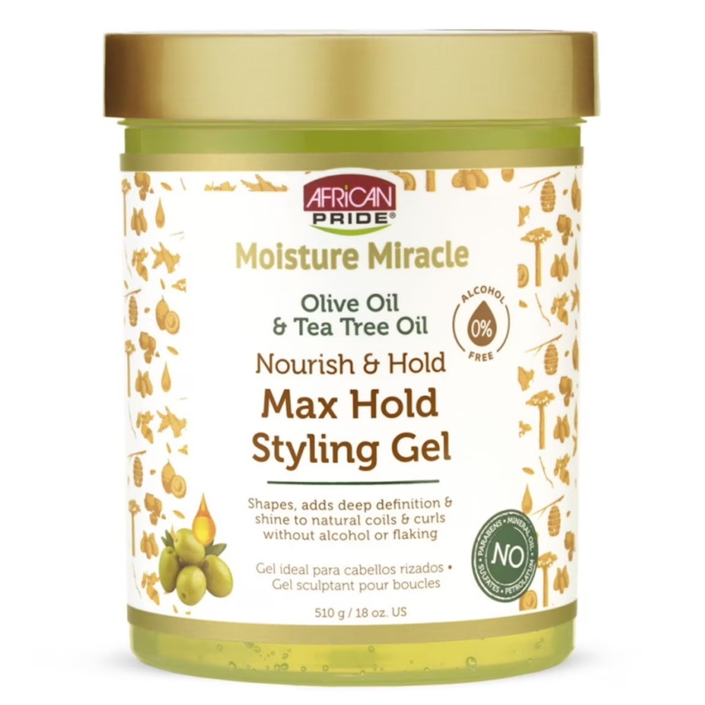 African Pride Moisture Miracle Olive &amp; Tea Tree Gel 18oz-All-Beauty and hair supply