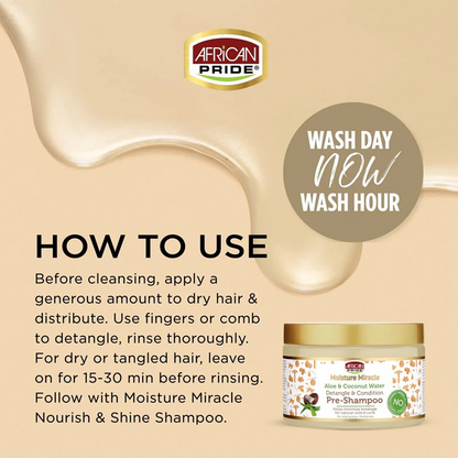 African Pride Moisture Miracle Pre-Shampoo 340g-Pre-Shampoo-Beauty and hair supply
