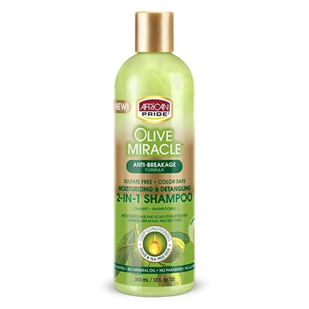 African Pride Olive Miracle 2 in 1 Shampoo 355ml-Conditioning Shampoo-Beauty and hair supply