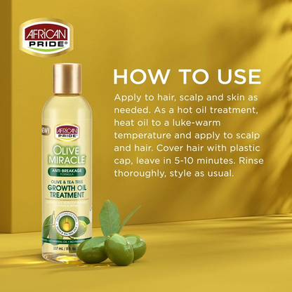 African Pride Olive Miracle Growth Oil 250ml-Hair Oil-Beauty and hair supply